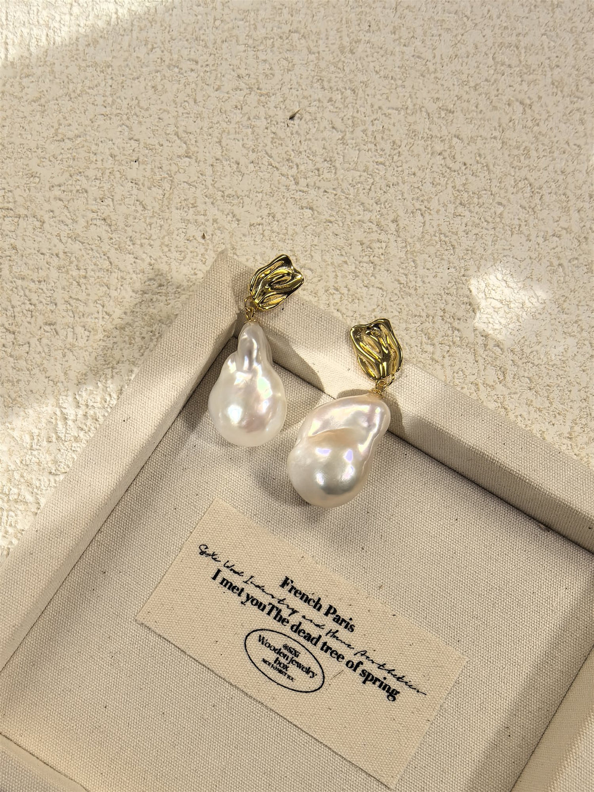 Baroque Pearl Hoop Earrings — photo 4