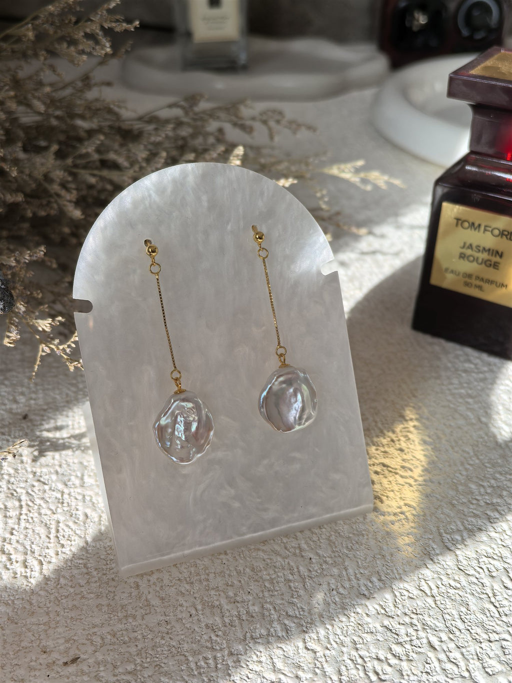 Baroque Pearl Hoop Earrings — photo 7